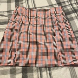 SHEIN plaid pink skirt, Women’s XS